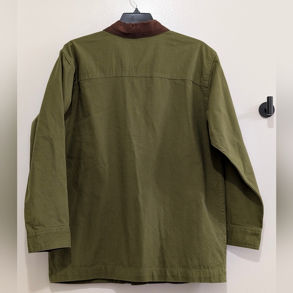 Southern Proper Bluff Barn Jacket Size L Olive Green Canvas W/ Corduroy Collar - Picture 7 of 8